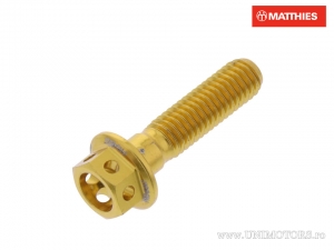 Surub cap hexagonal Pro Bolt M5 x 0.80 x 20 mm aluminiu Racing auriu - JM