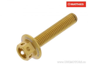 Surub cap hexagonal Pro Bolt M5 x 0.80 x 25 mm aluminiu Racing auriu - JM