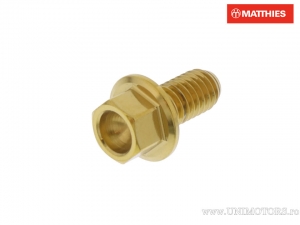Surub cap hexagonal Pro Bolt M6 x 1.00 x 12 mm inox A4 auriu - JM