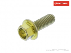 Surub cap hexagonal Pro Bolt M6 x 1.00 x 16 mm titan auriu - JM