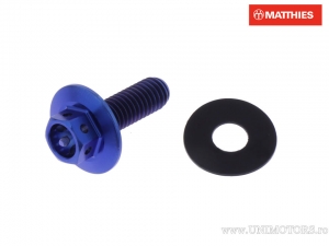 Surub cap hexagonal Pro Bolt M6 x 1.00 x 18 mm titan racing albastru - JM