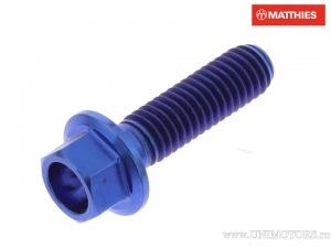 Surub cap hexagonal Pro Bolt M6 x 1.00 x 18 mm titan racing albastru - JM