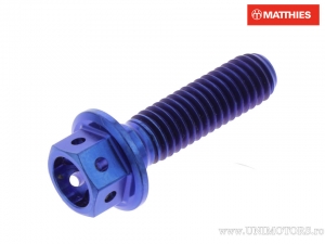 Surub cap hexagonal Pro Bolt M6 x 1.00 x 20 mm titan albastru - JM