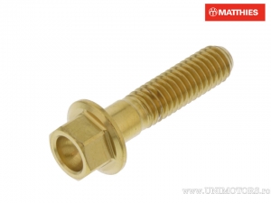 Surub cap hexagonal Pro Bolt M6 x 1.00 x 25 mm inox A4 auriu - JM