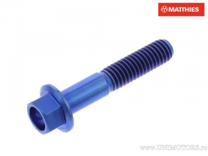Surub cap hexagonal Pro Bolt M6 x 1.00 x 32 mm titan albastru - JM