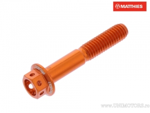 Surub cap hexagonal Pro Bolt M6 x 1.00 x 35 mm aluminiu Racing portocaliu - JM