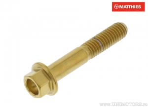 Surub cap hexagonal Pro Bolt M6 x 1.00 x 35 mm inox A4 auriu - JM