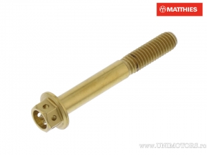 Surub cap hexagonal Pro Bolt M6 x 1.00 x 45 mm inox A4 Racing auriu - JM