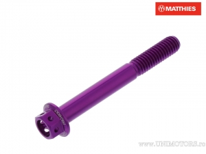 Surub cap hexagonal Pro Bolt M6 x 1.00 x 50 mm aluminiu Racing violet - JM