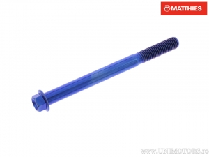 Surub cap hexagonal Pro Bolt M7 x 1.00 x 80 mm titan albastru - JM