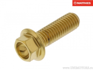 Surub cap hexagonal Pro Bolt M8 x 1.25 x 25 mm inox A4 auriu - JM