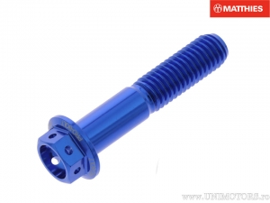 Surub cap hexagonal Pro Bolt M8 x 1.25 x 40 mm aluminiu Racing albastru - JM