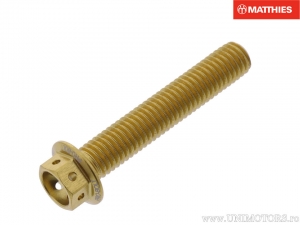Surub cap hexagonal Pro Bolt M8 x 1.25 x 45 mm aluminiu Racing auriu - JM