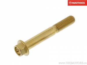 Surub cap hexagonal Pro Bolt M8 x 1.25 x 55 mm inox A4 auriu - JM