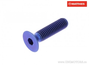 Surub cap inecat imbus Pro Bolt M5 x 0.80 x 20 mm titan albastru - JM