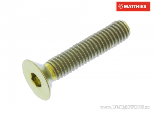 Surub cap inecat imbus Pro Bolt M6 x 1.00 x 30 mm titan auriu - JM