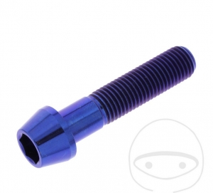 Surub cap rotund conic Pro Bolt M10 x 1.25 x 45 mm inox A4 albastru - JM