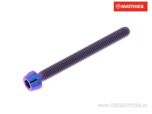 Surub cap rotund conic Pro Bolt M4 x 0.70 x 40 mm titan violet - JM