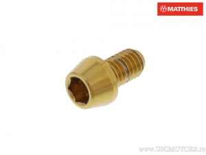 Surub cap rotund conic Pro Bolt M6 x 1.00 x 10 mm inox A4 auriu - JM