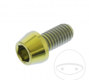 Surub cap rotund conic Pro Bolt M6 x 1.00 x 12 mm titan auriu - JM