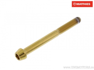 Surub cap rotund conic Pro Bolt M6 x 1.00 x 60 mm inox A4 auriu - JM