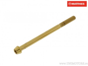 Surub cap rotund conic Pro Bolt M6 x 1.00 x 85 mm inox A4 auriu - JM