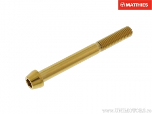 Surub cap rotund conic Pro Bolt M8 x 1.25 x 75 mm inox A4 auriu - JM