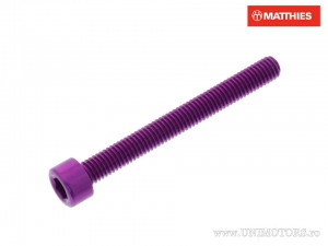 Surub cap rotund Pro Bolt M5 x 0.80 x 45 mm aluminiu violet - JM