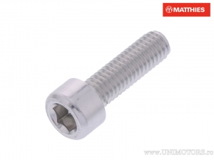 Surub cap rotund Pro Bolt M6 x 1.00 x 20 mm aluminiu argintiu - JM