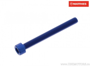 Surub cap rotund Pro Bolt M6 x 1.00 x 55 mm aluminiu albastru - JM