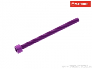 Surub cap rotund Pro Bolt M6 x 1.00 x 80 mm aluminiu violet - JM
