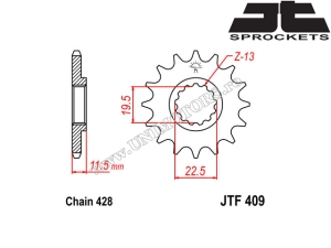 Suzuki DR 125 Chain Kit ('85-'00) - (DID / JT)