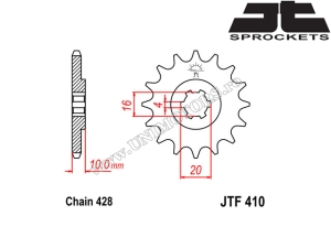 Suzuki VL 125LC Intruder ('00-'07) Chain Kit - (DID / JT)