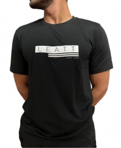 T-Shirt Leatt Noir/Blanc Logo: Taille - S