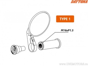 Tampa de guidão de alumínio para modelos Yamaha com M16 no guidão - Daytona