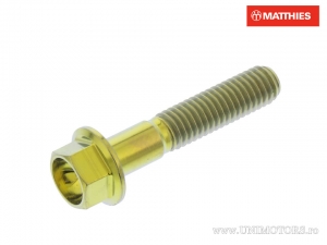 Tampa hexagonal Pro Bolt M5 x 0,80 x 25 mm titânio dourado - JM