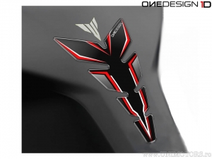 Tank Schutz Soft Touch 103.3 x 199.6 mm Schwarz/Rot- OneDesign Bike