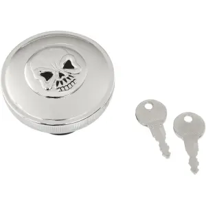 Tapón de depósito con calavera, roscado y con bloqueo - Cromado - 07030688