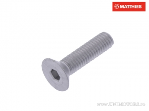 Tapa de tornillo cabeza hexagonal Pro Bolt M5 x 0.80 x 20 mm aluminio plateado - JM