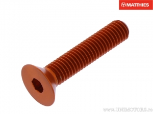 Tapa de tornillo cabeza hexagonal Pro Bolt M8 x 1.25 x 40 mm aluminio naranja - JM