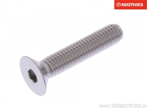 Tapa de tornillo con cabeza avellanada Pro Bolt M8 x 1.25 x 40 mm acero inoxidable A4 plateado - JM