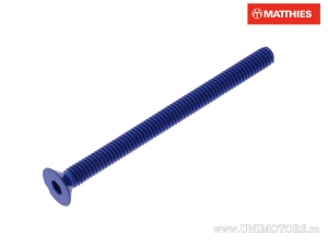 Tapa de tornillo con enchufe hexagonal Pro Bolt M4 x 0.70 x 50 mm aluminio azul - JM