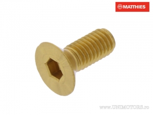 Tapa de tornillo hexagonal avellanado Pro Bolt M5 x 0.80 x 15 mm aluminio dorado - JM