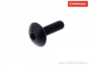 Tappo bullone con testa a cupola Pro Bolt M6 x 1.00 x 20 mm alluminio nero - JM