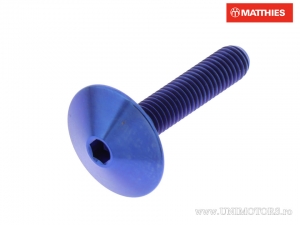Tappo vite bomba Pro Bolt M5 x 0.80 x 25 mm titanio blu - JM