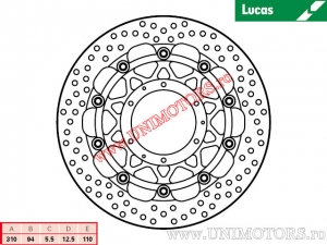Tarcza hamulcowa przednia MSW240SP pływająca - Lucas TRW