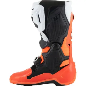 Tech 10 Enduro Boots - Black, White, Fluorescent Orange - Adult - 34103238