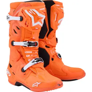 Tech 10 Supervented Boots - Black, White, Fluorescent Orange - Adult - 34103386