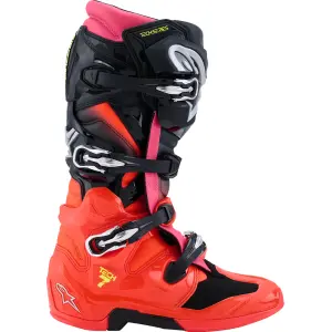 Tech 7 Boots - Black, Fluorescent Pink, Fluorescent Red - Adult - 34103399