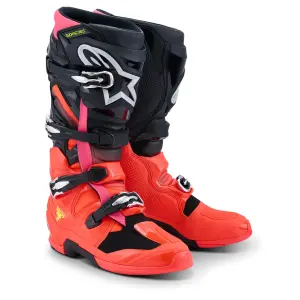 Tech 7 Boots - Black, Red, Fluorescent Pink - Adult - 34103393